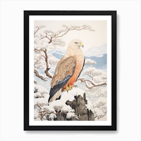 Winter Bird Painting Bald Eagle 3 Art Print