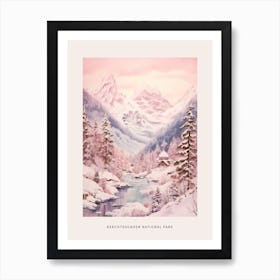 Dreamy Winter National Park Poster  Berchtesgaden National Park Germany 3 Art Print