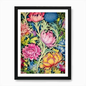 Wallpaper Floral Pattern 26 Art Print