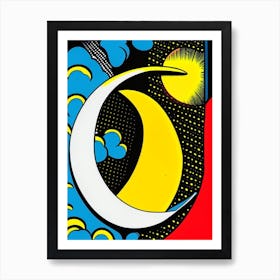 Crescent Bright Comic Space Art Print