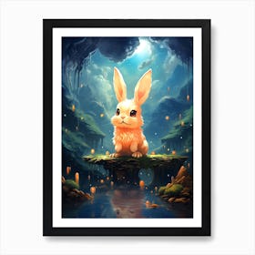 Rabbit In The Forest 1 Art Print