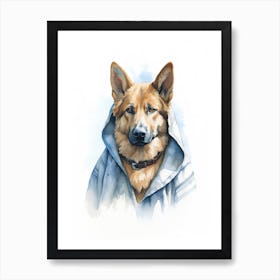 German Sheperd Dog As A Jedi 1 Art Print