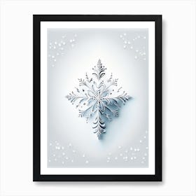 Water, Snowflakes, Marker Art 3 Art Print