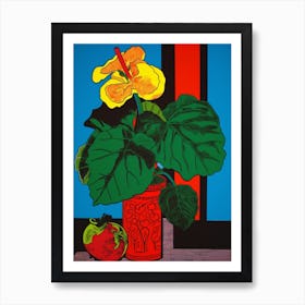 Anthurium Vase 4 Pop Art  Art Print