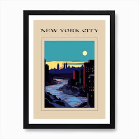 Minimal Design Style Of New York City, Usa 4 Poster Art Print