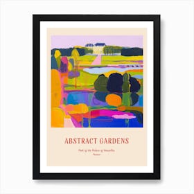 Colourful Gardens Park Of The Palace Of Versailles France 1 Red Poster Art Print