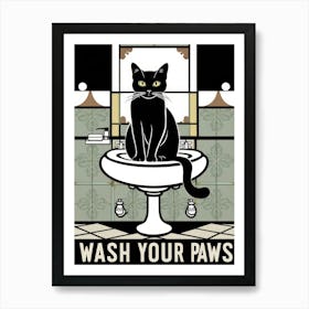 Wash Your Paws 16 Art Print