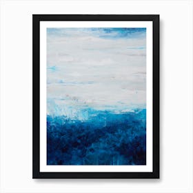 Blue Waves Ocean Painting Art Print