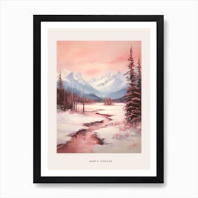 Dreamy Winter Painting Poster Banff Canada 3 Art Print