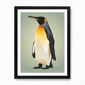 Emperor Penguin Zavodovski Island Minimalist Illustration 1 Art Print