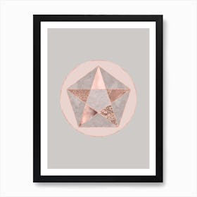 Blush Copper Pentagon Art Print