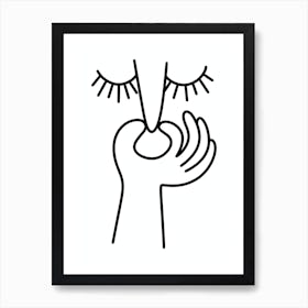 Minimal Face Art Poster Art Print