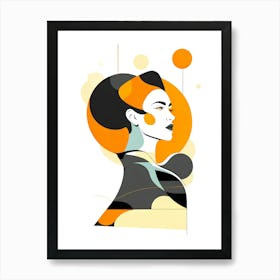 Abstract Portrait Of A Woman Art Print