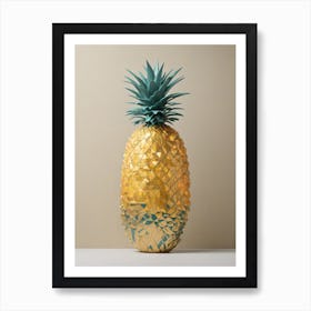 Gold Pineapple Art Print