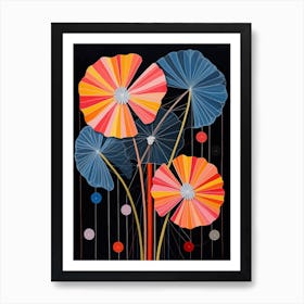 Flax Flower 4 Hilma Af Klint Inspired Flower Illustration Art Print