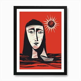 Girl In A Boat Art Print