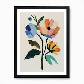 Painted Florals Moonflower 1 Art Print