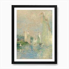 Claude Monet'S Sail Race Art Print