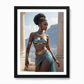 Beautiful And Sexy African American Princess 16 Art Print