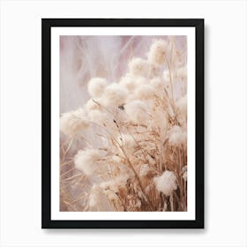 Boho Dried Flowers Lilac 1 Art Print