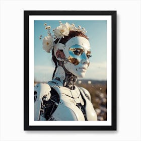 Robot Girl Art Print