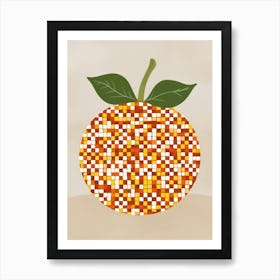 Mosaic Orange 12 Art Print