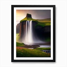 Seljalandsfoss, Iceland Realistic Photograph (2) Art Print