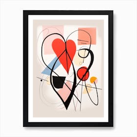 Abstract Heart Line Illustration 2 Art Print