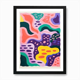 Abstract Landscape Risograph Style 25 Art Print