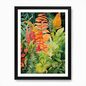 Tropical Plant Painting Boston Fern 1 Art Print
