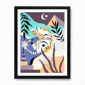 Sleepy Tiger Art Print