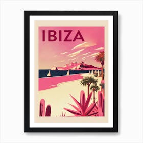 Ibiza Vintage Travel Poster Art Print