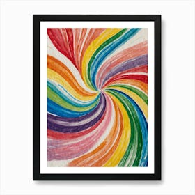 Rainbow Swirl 1 Art Print
