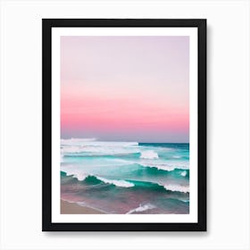 Coogee Beach, Australia Pink Photography 1 Art Print