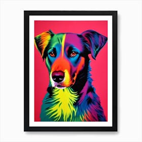 Flat Coated Retriever Andy Warhol Style Dog Art Print