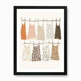 Polka Dot Dresses Art Print