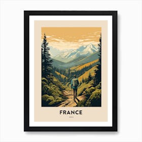 Gr20 France 2 Vintage Hiking Travel Poster Art Print