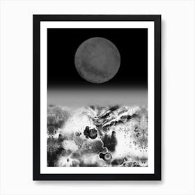 Walking On Lunar Art Print