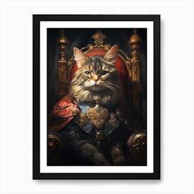 King Cat Art Print