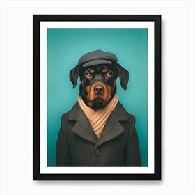 A Rottweiller Dog 4 Art Print