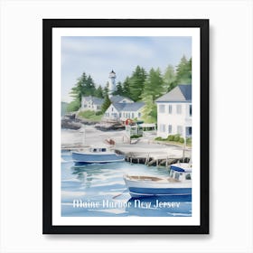 Maine Harbor Art Print