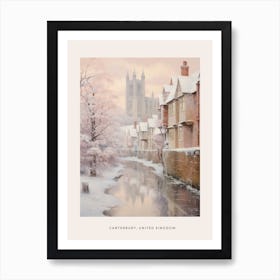 Dreamy Winter Painting Poster Canterbury United Kingdom 1 Art Print