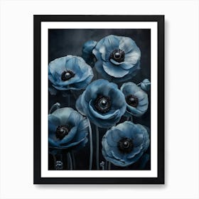 Blue Flowers 3 Art Print