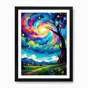 Galaxy Painting 11 Art Print