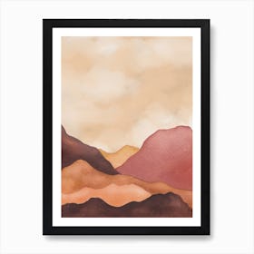 Modern Abstract Mountains 3 Art Print