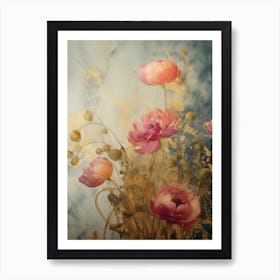 Vintage Poppies Art Print