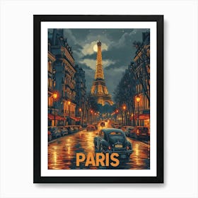 Paris Traveling Art Print