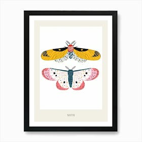 Colourful Insect Illustration Moth 6 Poster Art Print
