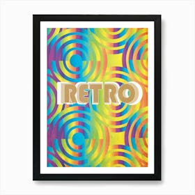 Retro Vintage Old Texture 80s 90s Art Print