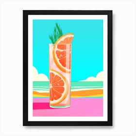 Beachfront Cocktail Art Print